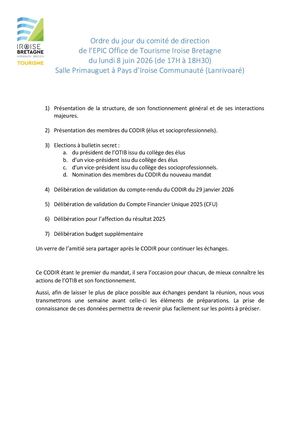 ODJ Codir Otib 8 Juin 2026