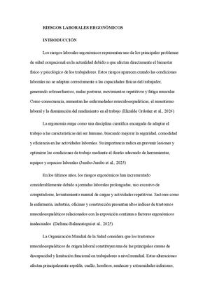Riesgos Laborales Ergonómicos