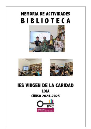 Memoria De Actividades Biblioteca 2024 25 Compressed