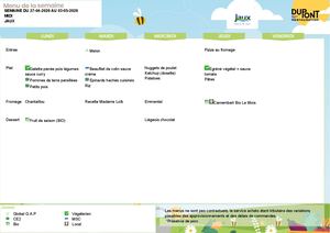 Menus Du 27 Avril Au 5 Juillet 2026