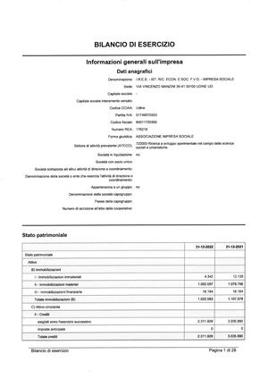 Bilancio Civilistico IRES 2022