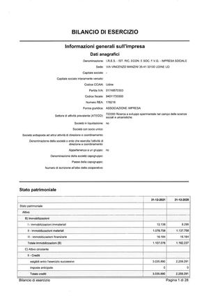 Bilancio Civilistico IRES 2021