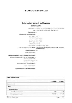 Bilancio Civilistico IRES 2020