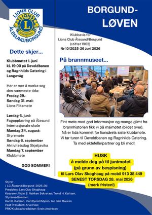 2025 2026 10 Borgund Løven Juni 2026 2