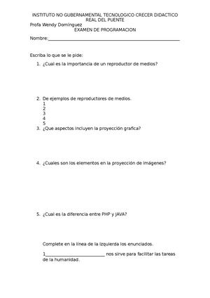 Examen De Programacion