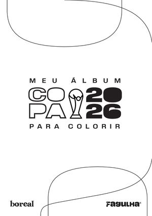 ÁLBUM DA COPA 2026 para colorir