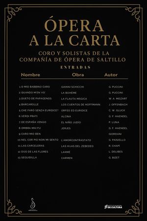 Menú ÓPera A La Carta 2026