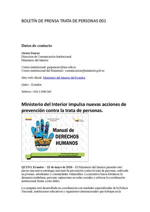 Boletin De Prensa Trata De Personas 001