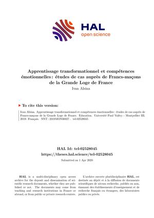Apprentissage Émotionel