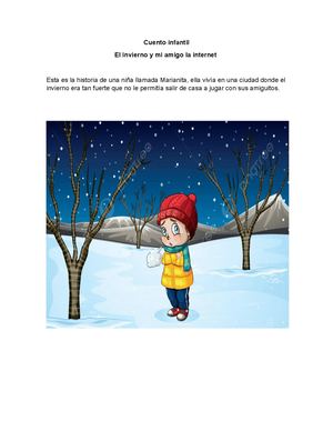 Cuento Infantil, el invierno y mi amigo la internet