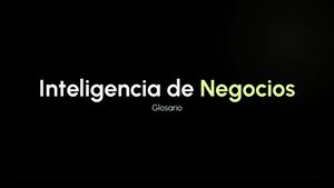 Glosario De Inteligencia De Negocios