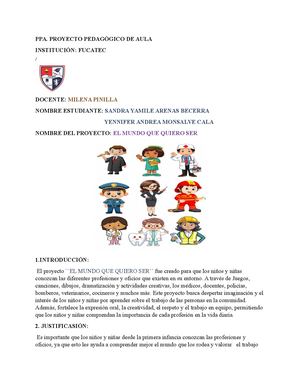 Proyecto Pedagógico De Aula