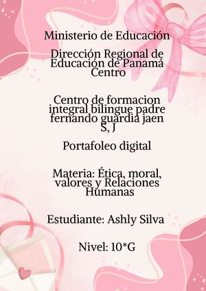 Proyecto De Examen De Etica Portafolio Digital Ashly Silva 10g