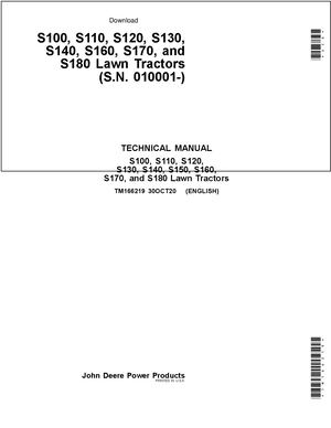 John Deere S100 S110 S120 S130 S140 S150 Technical Manual TM166219