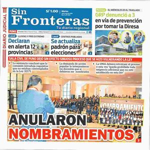 2026 05 26 Diario Sin Fronteras Puno