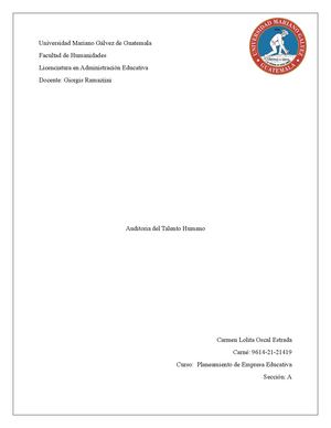 Auditoria Y Planeacion De Talento Humano26