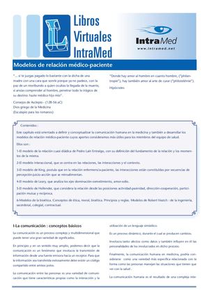 Modelos En La Relación Médico Paciente