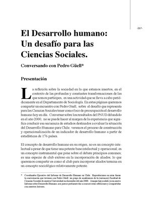 El Desarrollo Humano