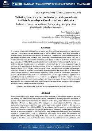 Dialnet Didactica Recursos Yherramientas Para El Aprendizaje Ana 9812971