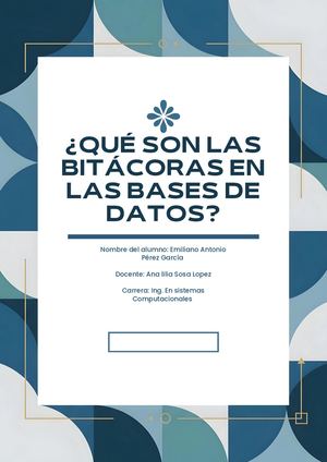 ¿Qué son las bitacoras en bases de datos?