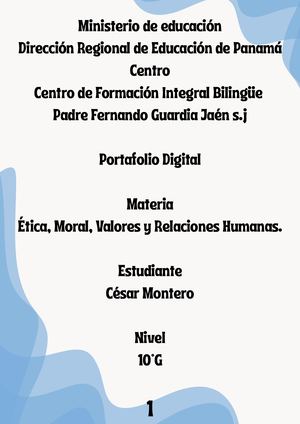 Portafolio digital de ética