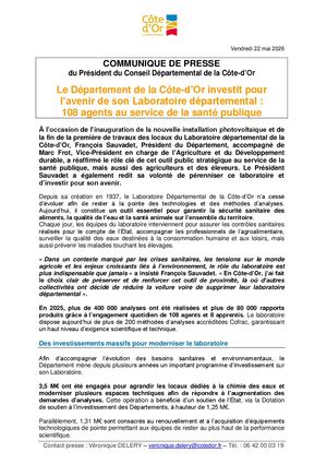 Visite Laboratoire Départemental