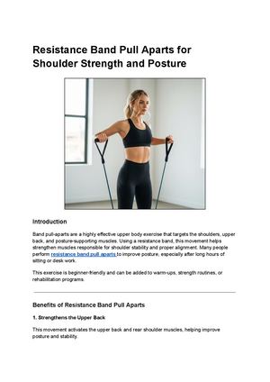 Resistance Band Pull Aparts For Shoulder Strength And Posture