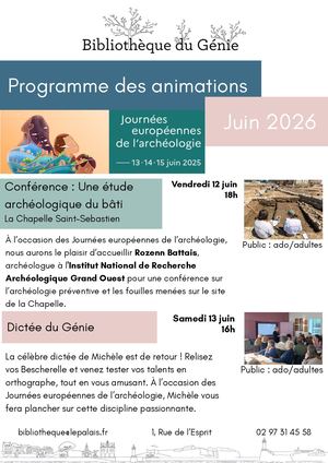 Programme Des Animations De Juin 2026