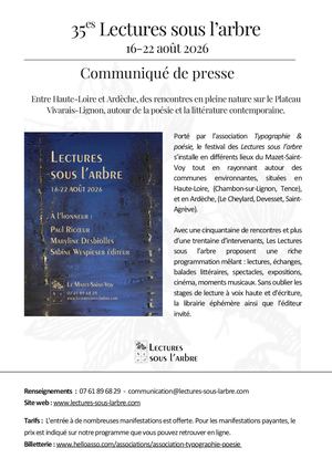 CP - Lectures Sous L'arbre Août 2026