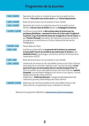 Premières pages -  Programme Samedi 13 juin