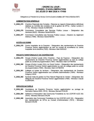 Conseil du 21 mai 2026