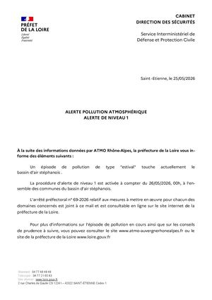 Alerte N1 Pollution de l'air