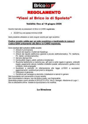 Reg SPOLETO Ean 20€su80€ Strada chiusa