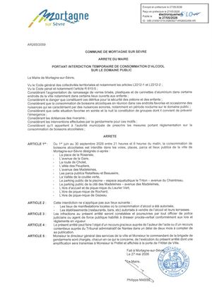 Ar26sg059 interdiction consommation alcool sur la voie publique