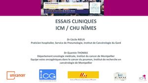 RR Thorax 26 : Le Point Sur Les Essais En Cours à Montpellier Et Nîmes - Cécile RIEUX et Quentin THOMAS
