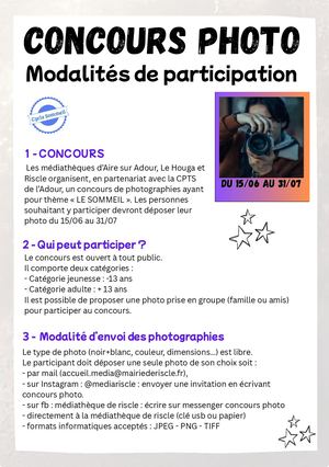 Réglement Concours Photo Sommeil