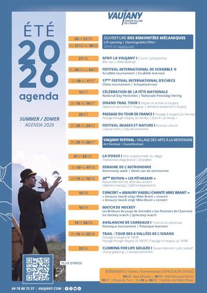 Consulter l'agenda des événements été 2026