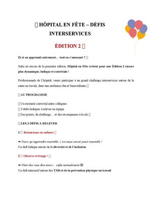 Hopital en fete