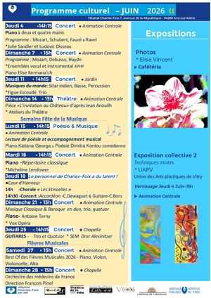 Programme Culturel Juin 2026 Cfx