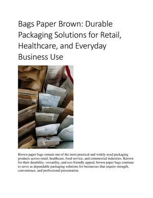Bags Paper Brown