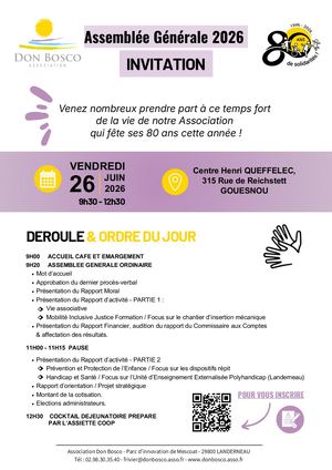 AG Don Bosco 2026 Invitation Partenaires
