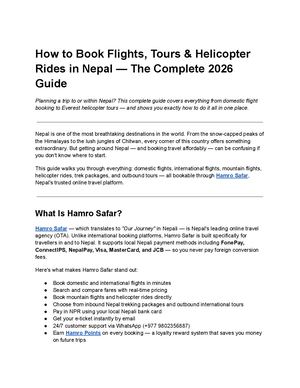 Book Flights, Tours & Helicopter Rides In Nepal