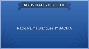 Actividad 6 Blogger