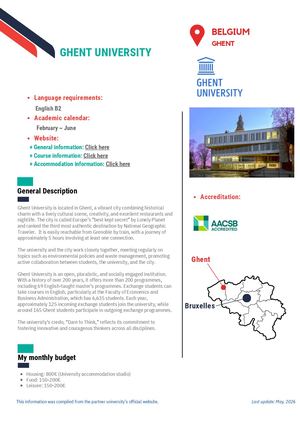 Belgium - Ghent University