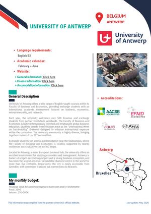 Belgium - University Of Antwerp