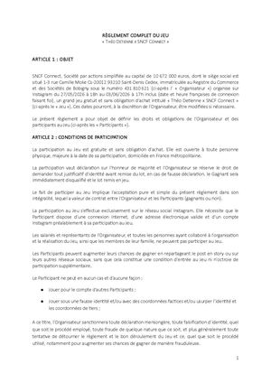 Règlement Jeu Concours Théo Detienne X Sncf Connect