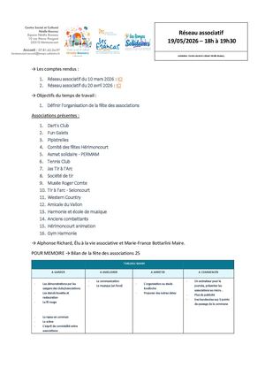 Cr Réseau Associatif Du 19 Mai 2026