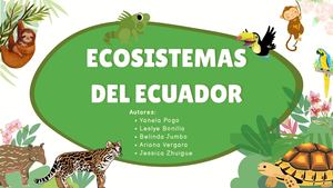 Ecosistemas Del Ecuador