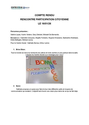Compte Rendu 16 01 26
