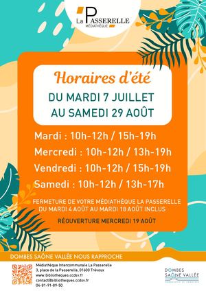 2026 Horaires D'été